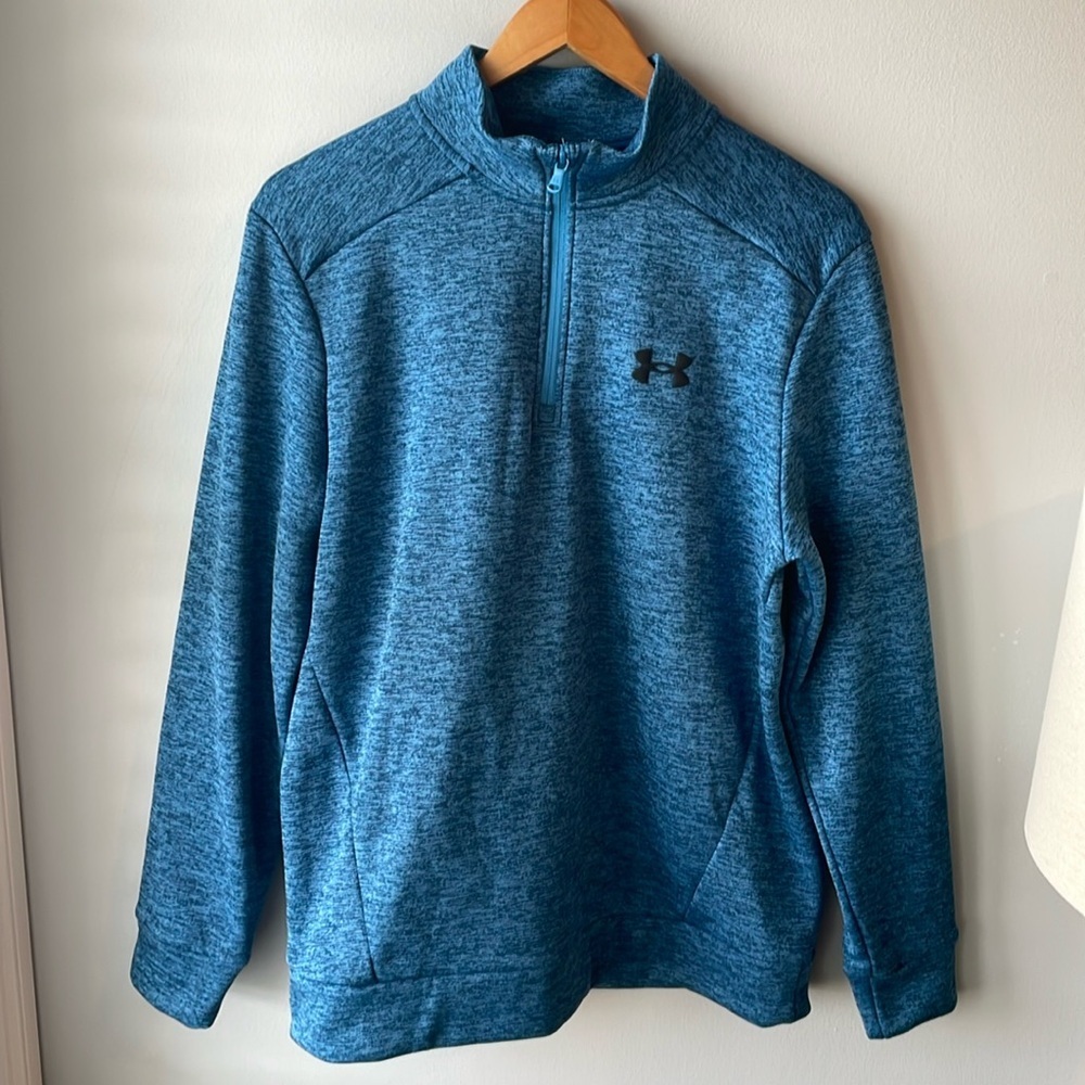 Under‎ Armour Men’s Blue Quarter Zip Fleece Pullover